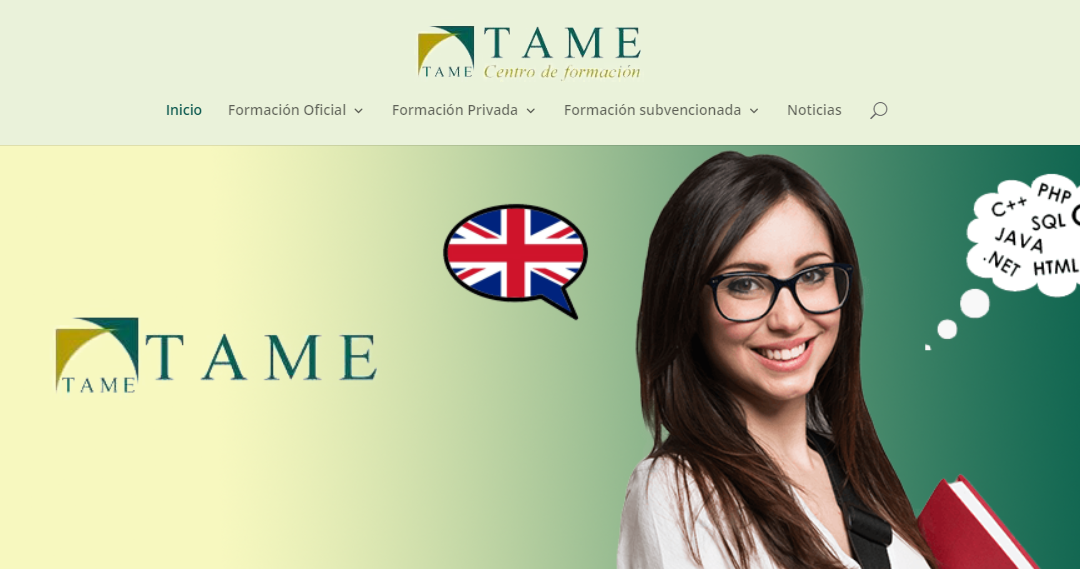 Nueva página web de Tame Formación