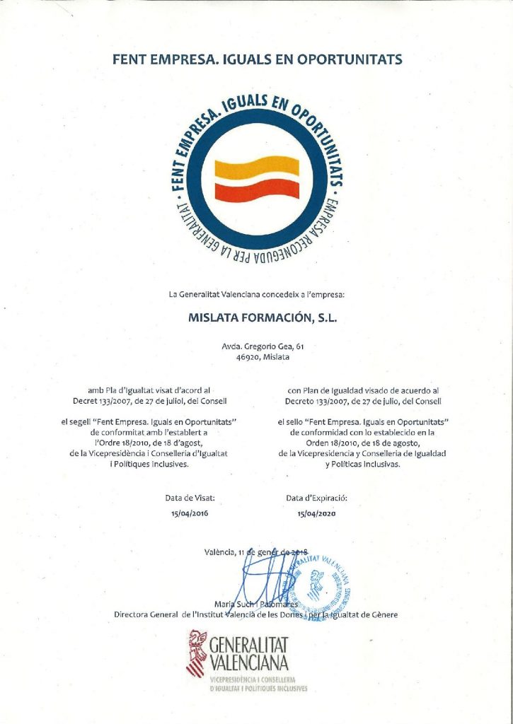 Certificado fent empresa tame